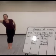 Dance Teaching Artist Kylie Murray performs and provides instruction during a Zoom video webinar