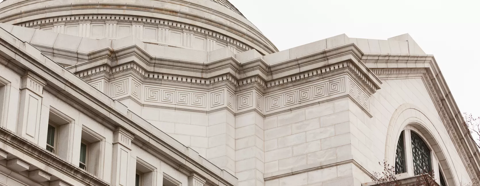 A view of the Natural History Building dome from the outside.