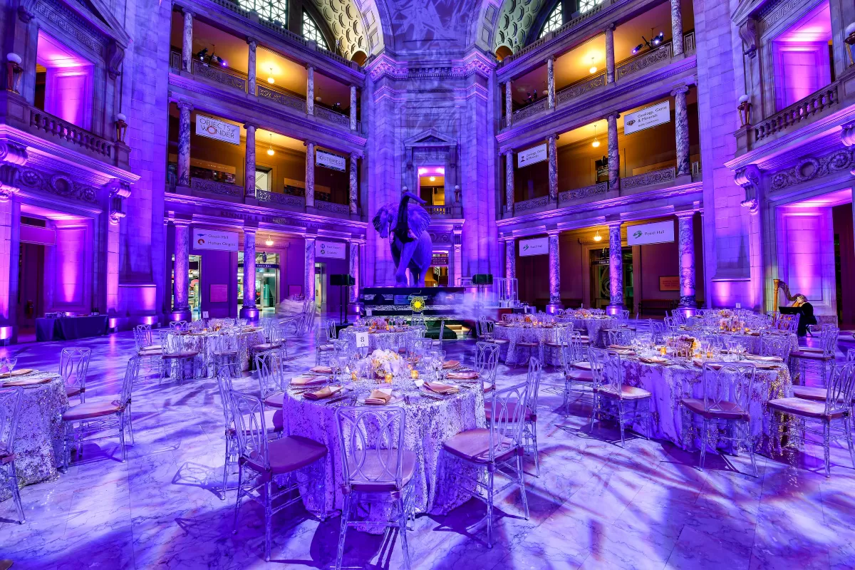 The Rotunda is set up for a formal dinner (JCB 098)